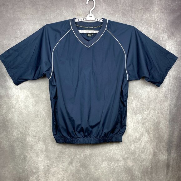 Footjoy FJ Golf Windbreaker Mens XL Blue V-Neck Short Sleeve Performance Sports - Picture 1 of 12